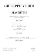 Macbeth : melodramma in quattro atti di Francesco Maria Piave e Andrea Maffei = melodramma in four acts by Francesco Maria Piave and Andrea Maffei