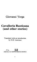 Cavalleria rusticana : (and other stories)