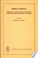 Reportatio et lectura super Sententias : collatio ad librum primum et prologus