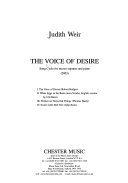 The voice of desire : song cycle for mezzo-soprano and piano, 2003