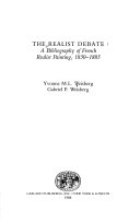 The realist debate : a bibliography of French realist painting, 1830-1885
