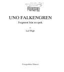 Uno Falkengren : fragment från en epok