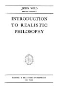 Introduction to realistic philosophy.