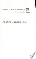 Change and decline : Roman literature in the early empire