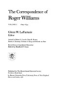 The correspondence of Roger Williams