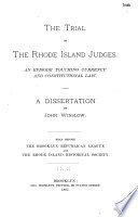 The trial of the Rhode Island judges. An episode touching currency and constitutional law.