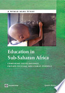 Education in Sub-Saharan Africa : comparing faith-inspired, private secular, and public schools