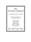 The literature of England : an anthology and a history
