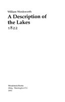 A description of the Lakes, 1822
