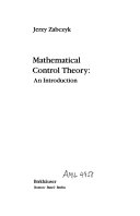 Mathematical control theory : an introduction