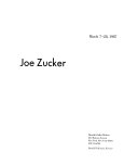 Joe Zucker : March 7-28, 1987